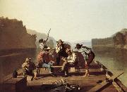 George Caleb Bingham Boater playing the Card oil painting artist